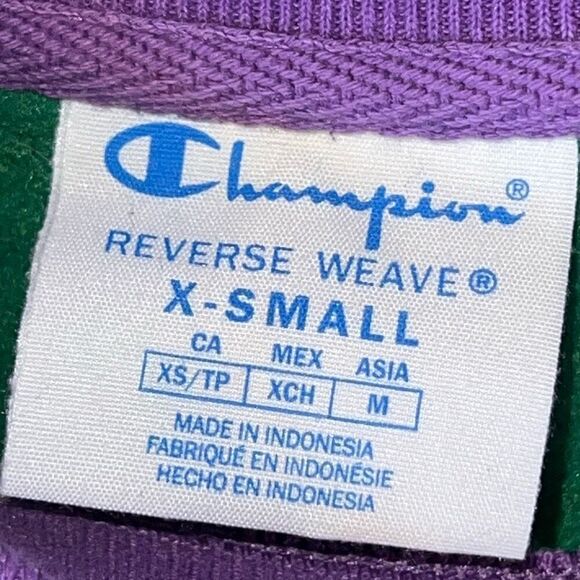 Champion Reverse Weave Callout Oversized Color Block Sweatshirt Size Xsmall - Picture 6 of 12